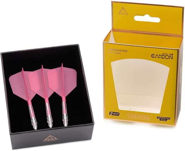 Detalle de CUESOUL ROST T19 Carbon Integrated Dart Shaft with Big Wing Flight (Set of 3)