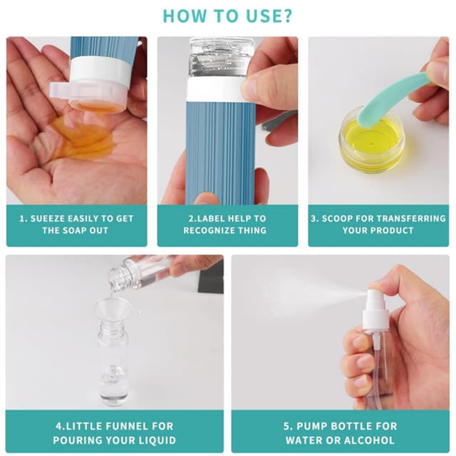 Thumbnail 2 de NuvaConx Reiseflaschen Set 18 Stück Reisezubehör