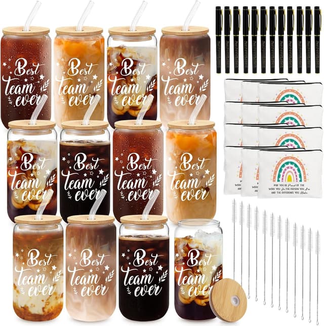 Detalle de 12 Set Employee Appreciation Gifts 16 oz Glass Cups