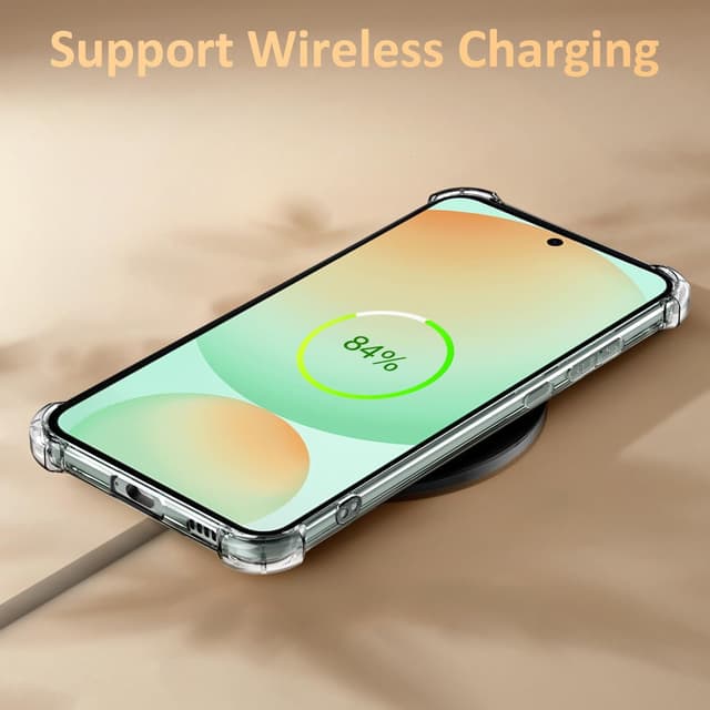 Thumbnail 6 de CAROKI Clear Case for Samsung S24 FE – shockproof transparent TPU bumper cover with mushroom pattern