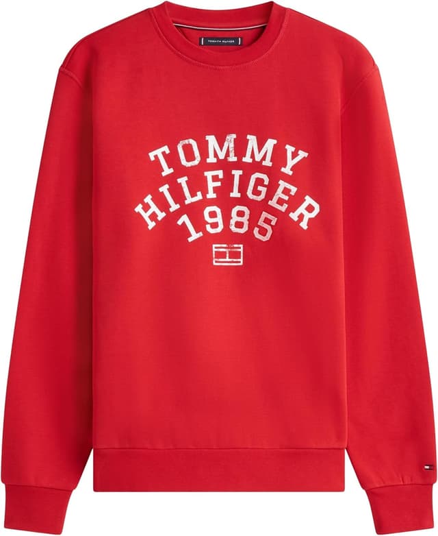 Detalle de Tommy Hilfiger men’s Hilfiger Arch sweatshirt (MW0MW41426) pullover