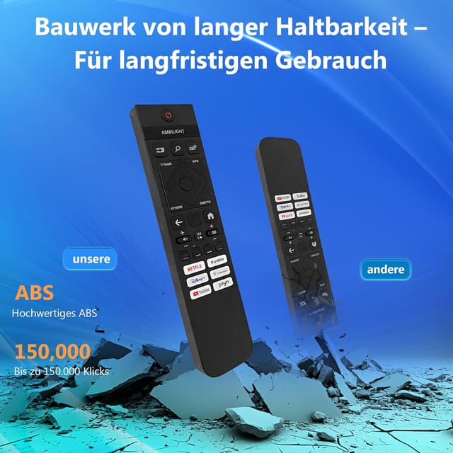 Thumbnail 6 de Universelle Infrarot-Fernbedienung für Philips Smart TV (OLED, QLED, The Xtra, The One, 4K, Ambilight) – Ersatz für Original
