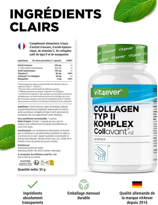 Thumbnail 5 de Complexe collagène de type II avec collagène natif Collavant n2®