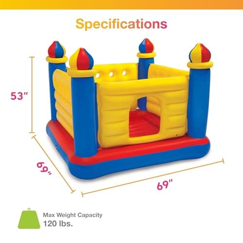 Detalle 2 de Intex Jump-O-Lene Castle Inflatable Bouncer for 2 Kids 🎪