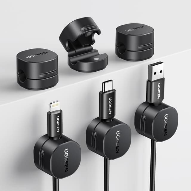 Detalle de UGREEN Clip de Cable magnético 7,5 mm 6 unidades