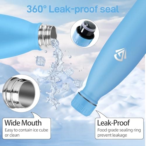 Detalle de HoneyHolly Botella 750 ml acero 18/8, a prueba de fugas 🚰