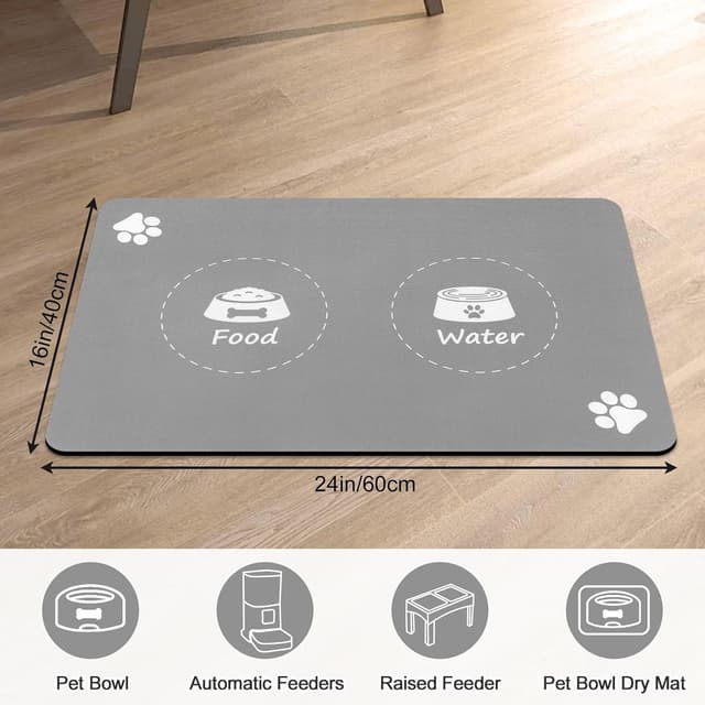 Thumbnail 6 de Mavicen Dog Feeding Mat (40 x 60cm) – absorbent, non-slip, waterproof placemats for food and water