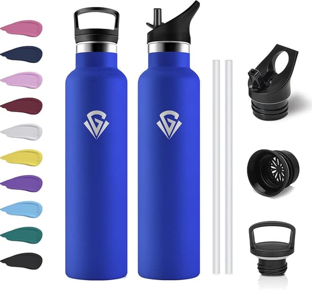 Detalle de Botella Agua 1L acero inoxidable, aislante y antifugas 🚰