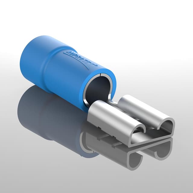 Detalle de AUPROTEC set da 50 connettori femmina isolati 1,5–2,5 mm² blu con capicorda preisolati in PVC (crimp)