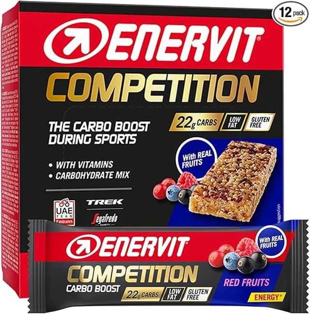 Imagen de Enervit Competition Bar Frutas Rojas 🍒, Barritas Energéticas Veganas en OfertitasTOP