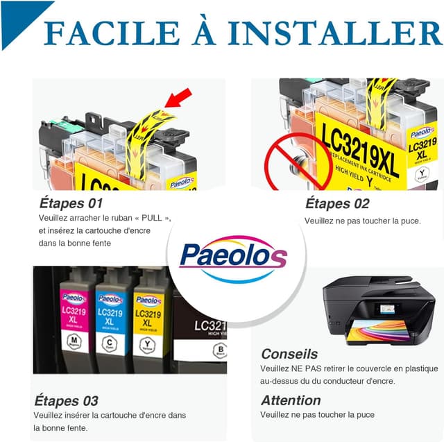 Thumbnail 4 de Paeolos 3219XL cartouches compatibles Lot de 4