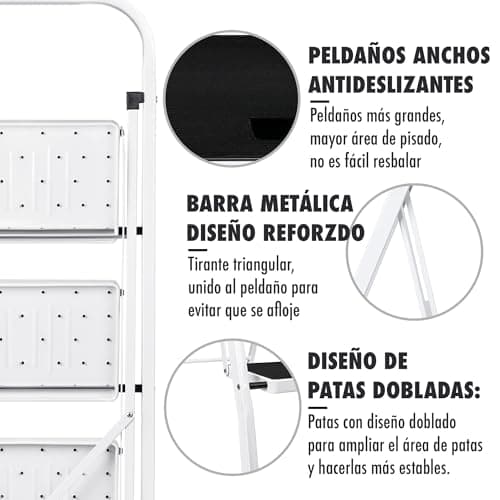 Detalle 2 de T-LOVENDO.ES Escalera plegable 3 peldaños