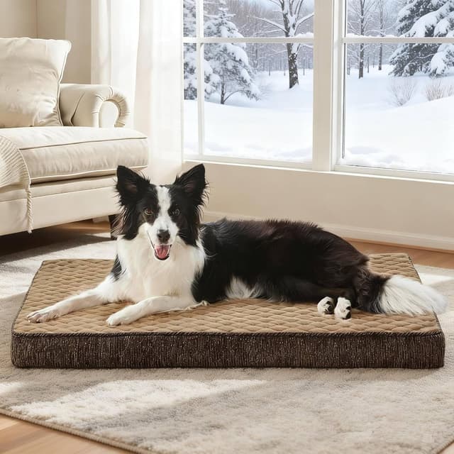 Detalle de JOEJOY Orthopedic Dog Bed (Large) 89x56x8CM with Waterproof Cover & Memory Foam
