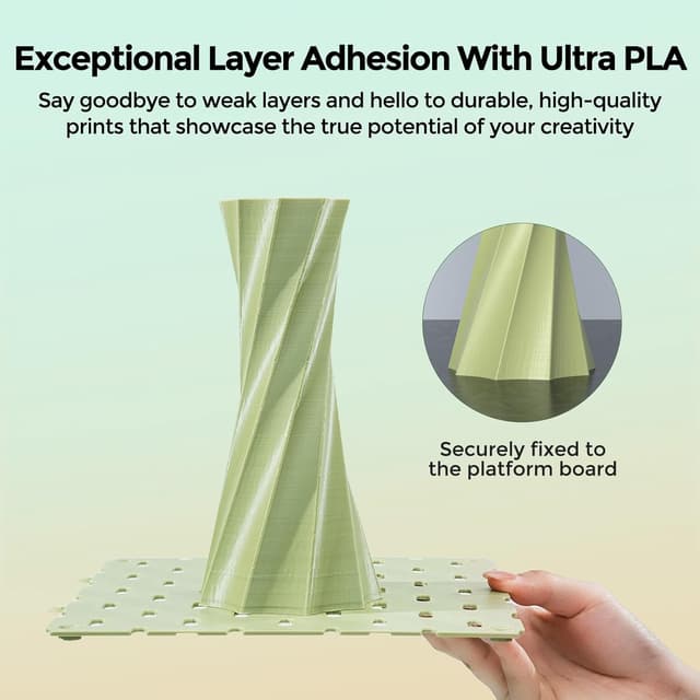 Detalle 2 de Creality Soleyin Ultra PLA 1,75 mm giallo ananas (1 kg) per stampanti 3D FDM, alta velocità fino a 300 mm/s