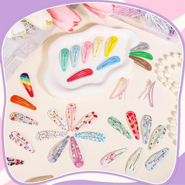 Thumbnail 6 de Obeoby Haarspangen 40 Farben Metal 5,1 cm