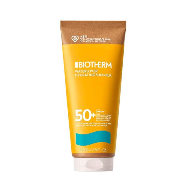 Detalle de Biotherm Waterlover Hydrating Sun Milk LSF 50 – feuchtigkeitsspendende, wasserfeste Sonnenmilch