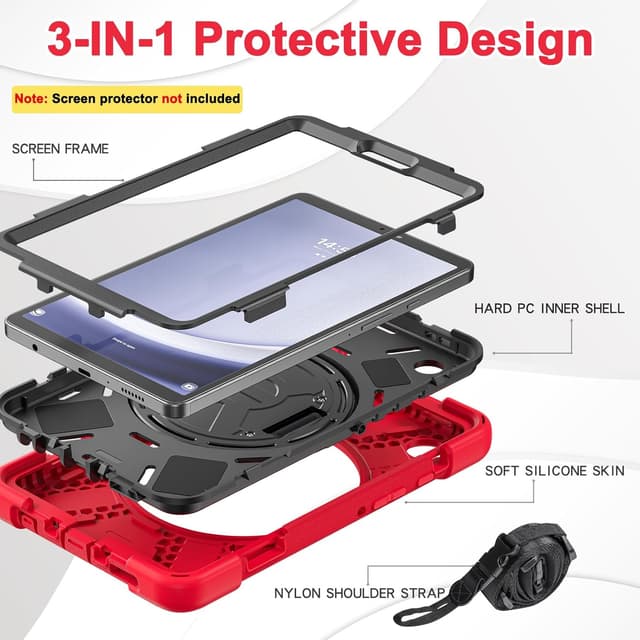 Detalle 2 de BRAECN Galaxy Tab A9, coque 3 couches