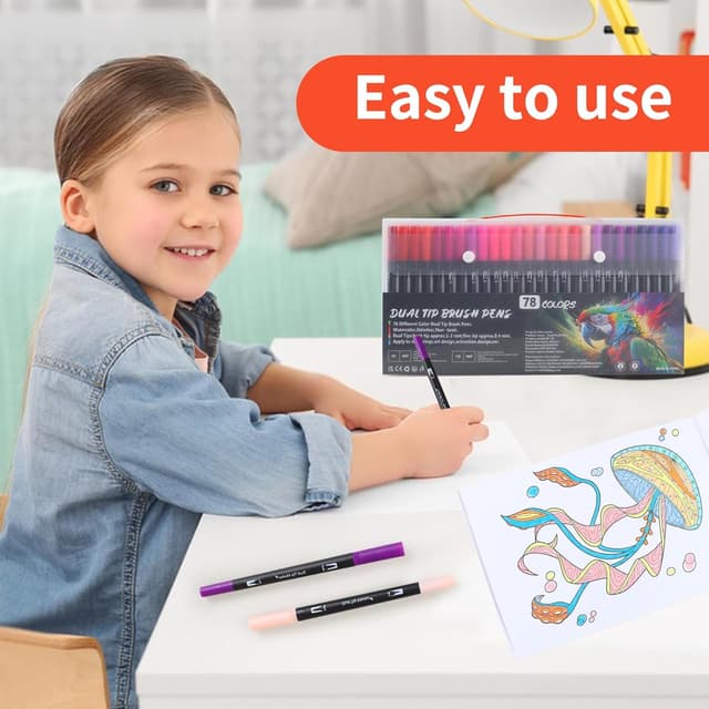 Thumbnail 4 de HYNEXLK 78 Colours dual tip brush pens