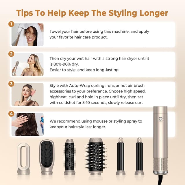 Thumbnail 6 de UKLISS Airbrush Hairstyler 6 in 1 1000 W