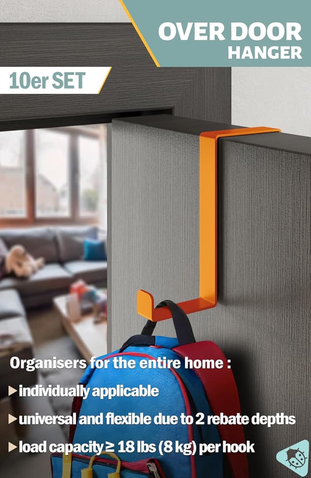 Detalle 2 de Menz Over Door Hanger Set of 10