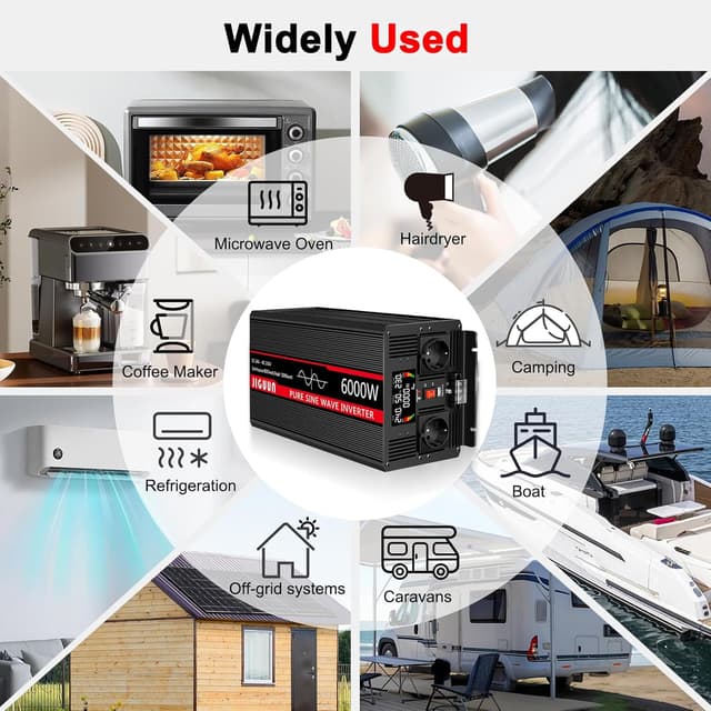 Detalle 1 de JIGUUN convertisseur pur sinus 6000 W