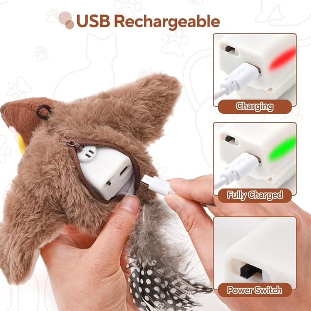 Detalle 2 de AUSCAT Flappy Bird interactive cat toy 🐱