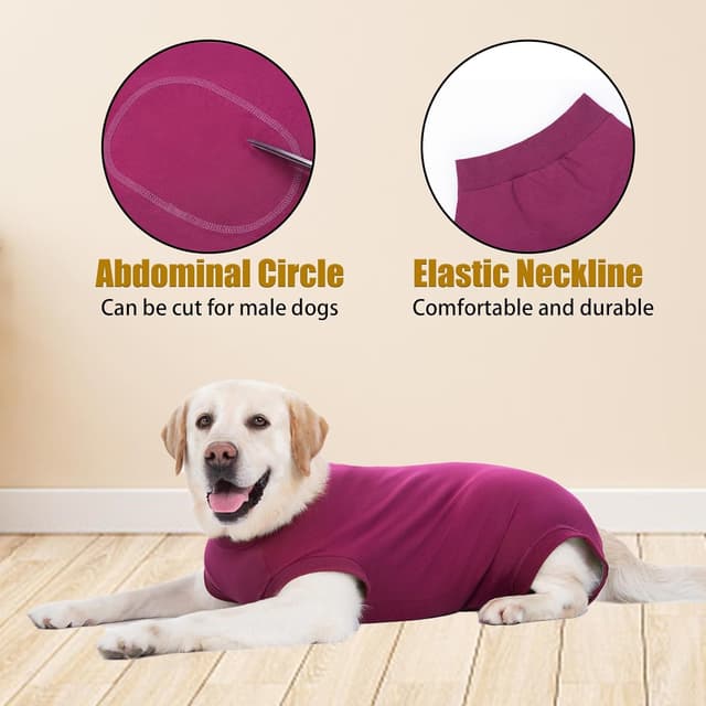 Detalle de Axcimond Dog Surgery Recovery Suit – post-op medical pet shirt recovery for male & female dogs