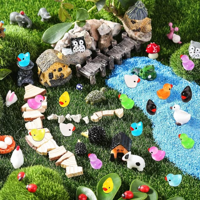 Thumbnail 5 de WIURGOHA 150PCS Mini Resin Ducks 0.6in