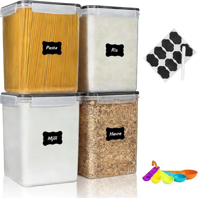 Thumbnail 6 de stusgo 42er Pack versiegelte Vorratsdosen mit Deckel – transparente Kunststoff-Behälter für Mehl, Zucker & Co.