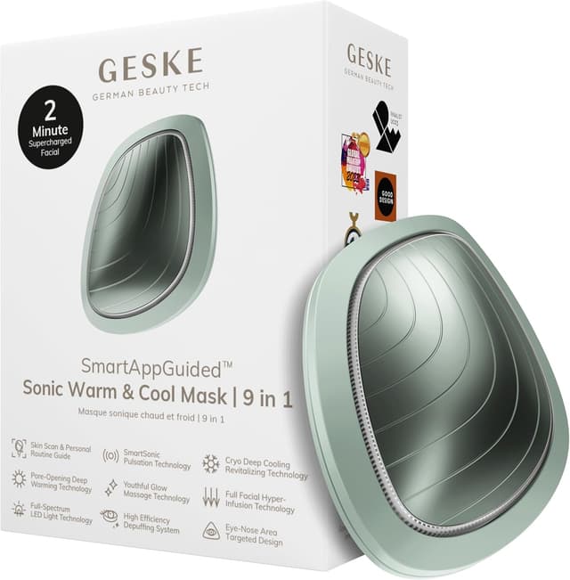 Detalle de GESKE SmartAppGuided™ Sonic Warm & Cool Mask 9 en 1 (Beauty LED) : chaleur, fraîcheur et lumière rouge