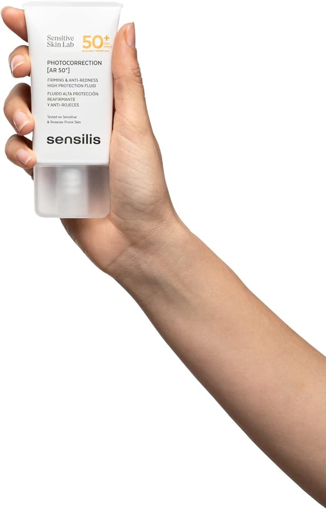 Detalle de Sensilis Photocorrection AR SPF50+ : crème solaire anti-rougeurs raffermissante pour peaux sensibles (40 ml)