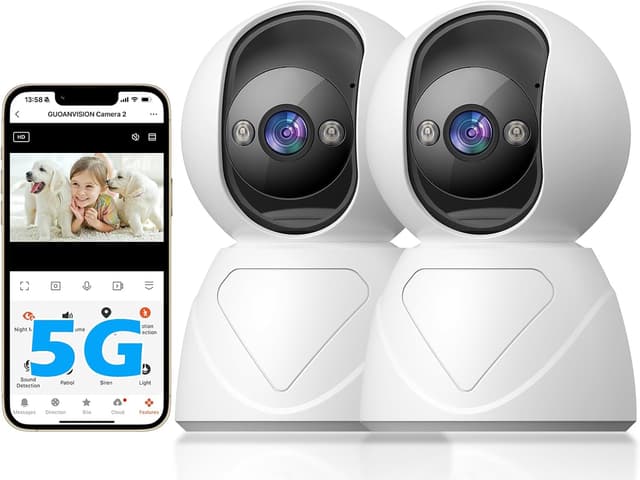 Detalle de 2K Indoor Security Camera 5G Pan/Tilt with Intercom, 3X Auto Zoom, AI Detection and Colour Night Vision