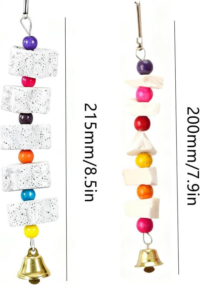 Thumbnail 1 de Zhouocea 2 Pcs Cuttlefish Bone Bird Toy