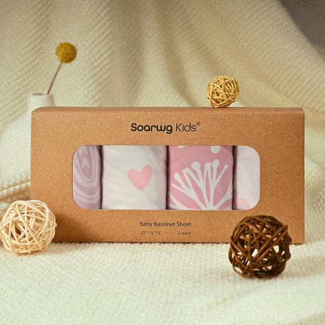 Thumbnail 6 de Soarwg Moses Basket Sheets 82x41cm for Babies