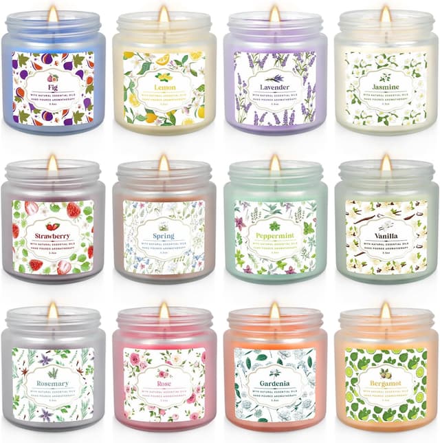 Detalle de Scented candles 12 pack with essential oils