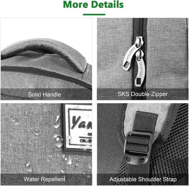 Detalle de YAMTION Unisex-Rucksack mit gepolstertem Laptopfach (30 l) – Schulranze/Schulrucksack bis 16