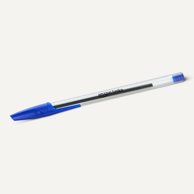 Detalle de Set di penne a sfera Amazon Basics con inchiostro blu (12 pezzi), punta 1,0 mm