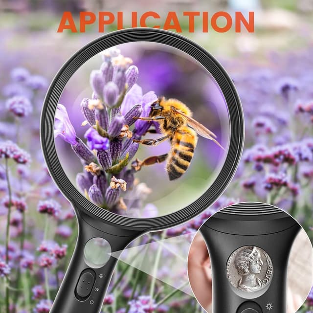 Thumbnail 3 de Large 10X Magnifying Glass with 24 LED Light