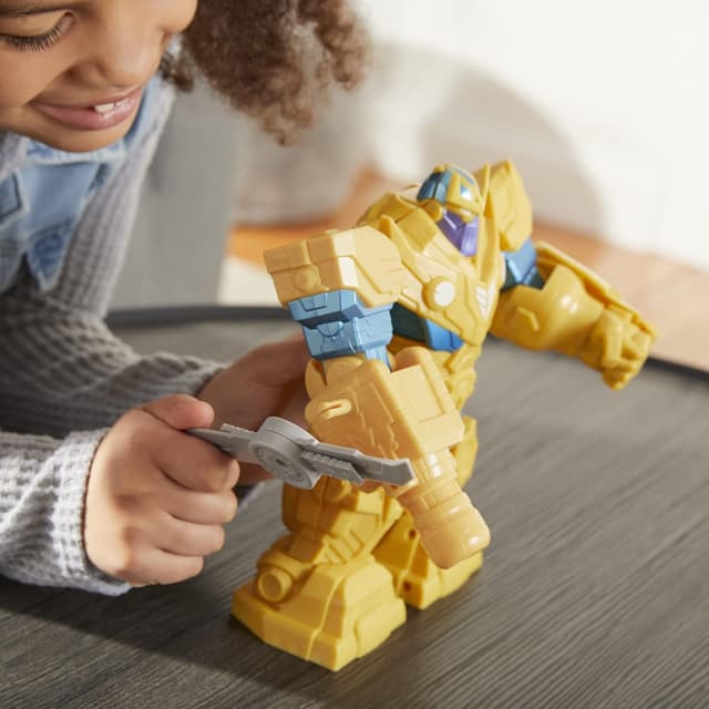 Thumbnail 6 de Marvel Avengers Mech Strike 9-Zoll-Actionfigur – Infinity Mech Suit (mit Thanos & Blade) für Kinder ab 4