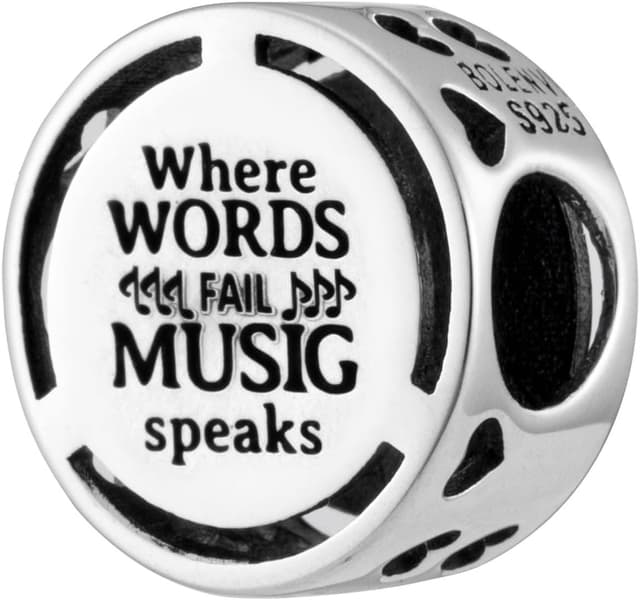 Thumbnail 4 de Inspirational Words Symbols 925 Sterling Silver Charm Bead for Bracelet 💍
