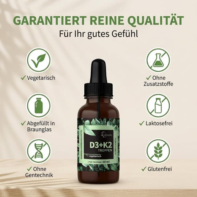 Thumbnail 4 de Vihado Vitamin D3 K2 Tropfen 1000 IE