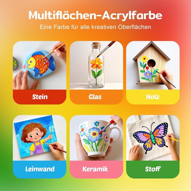 Detalle 2 de Color More TMOL Acrylfarben-Set mit 14 x 500 ml – wasserdicht, lichtbeständig & schnell trocknend