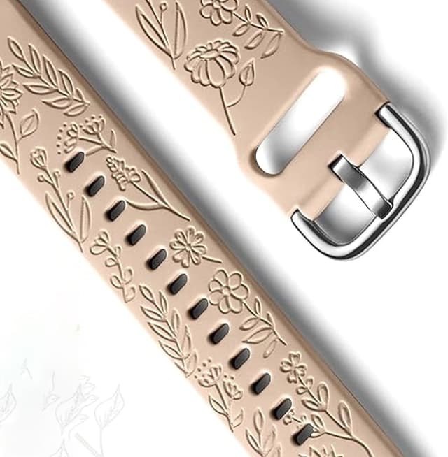 Detalle de Panda Bobo Sunflower Engraved 20mm Soft Silicone Strap for Samsung Galaxy Watch (40mm–47mm)