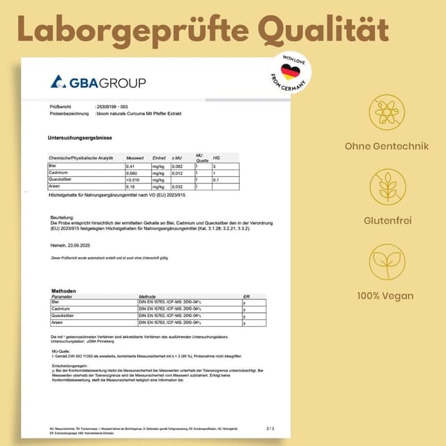 Detalle 2 de Kurkuma Kapseln mit 700 mg Curcumin