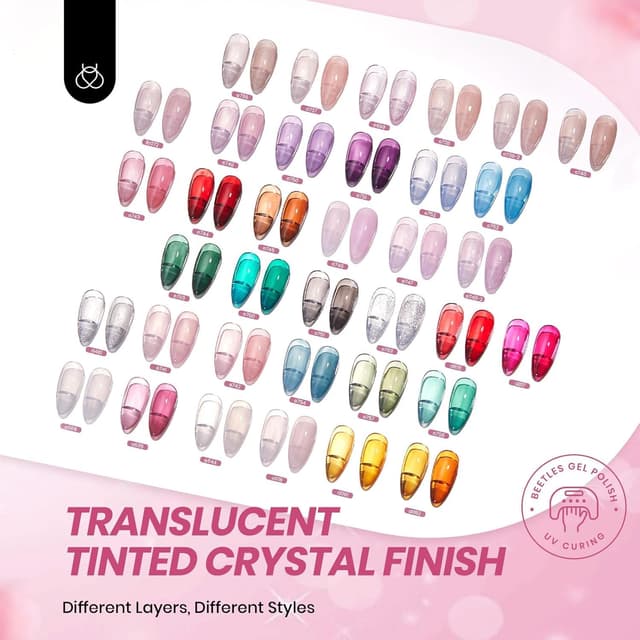 Detalle 2 de Beetles Jelly Gel Nail Set, 36 Colors ⚡