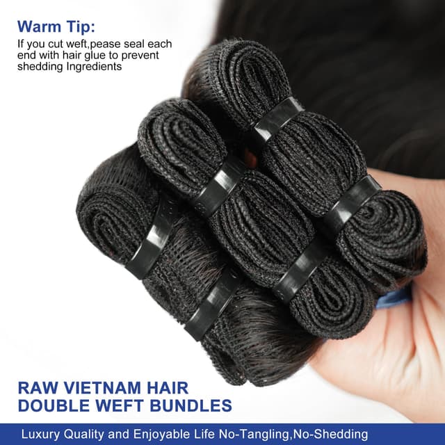 Detalle de Raw Bundles Body Wave Human Hair 16 Inches