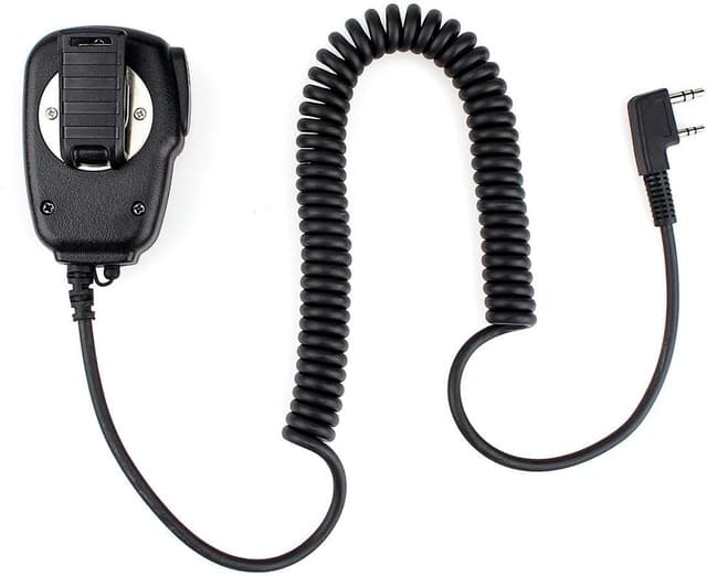 Detalle de Retevis RS111 altoparlante microfono 2 pin con microfono a distanza per walkie talkie compatibili