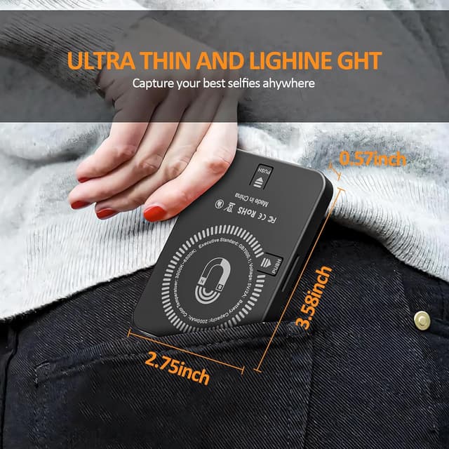 Thumbnail 5 de 128 LED Rechargeable Selfie Light for Phone and Laptop