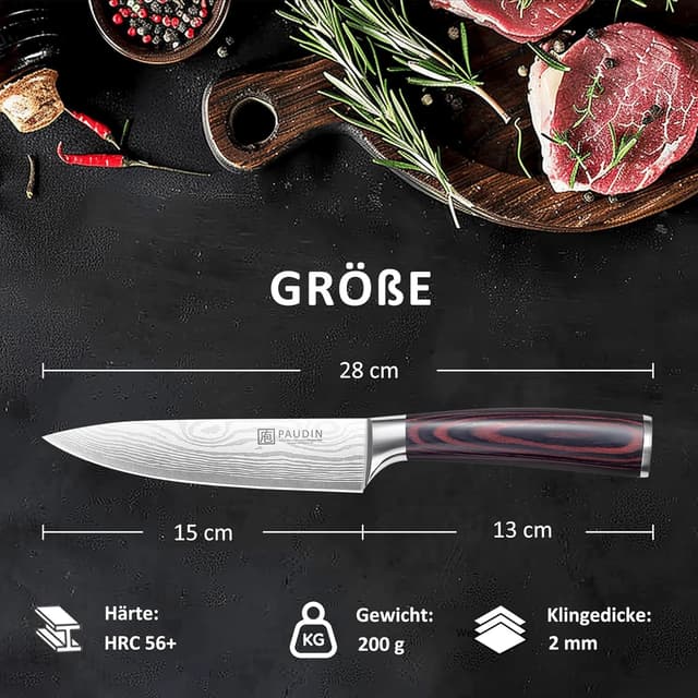 Thumbnail 1 de PAUDIN Kochmesser 15 cm Präzises Allzweckmesser