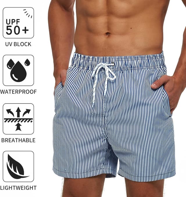 Detalle de Aisprts Costume Uomo Mare traspirante ad asciugatura rapida con 3 tasche e coulisse regolabile